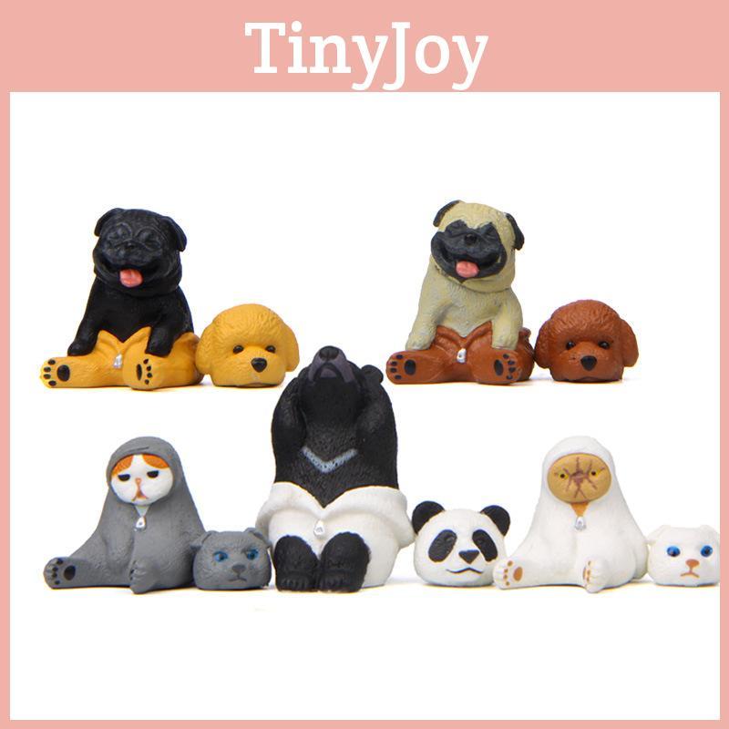 Dog Cat Cute White Bear Teddy Bear Outfit Mini Model Decoration Decor Gardening