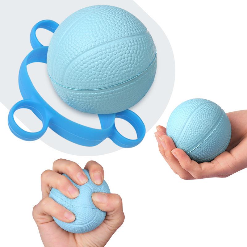 Five Finger Grip Strength Exerciser Sponge Ball Silicone Grip Ring Portable Finger Strength Trainer Grip Ball Tool
