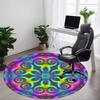 1 Stück Psychedelisches Muster Stuhlteppich für Büro Rutschfeste Matte für Büro - Dekorative Bodenmatte yy251030262