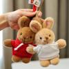 Rabbit Keychain Plush Toy Cute Stuffed Animal Doll Kids Birthday Gift Keyring