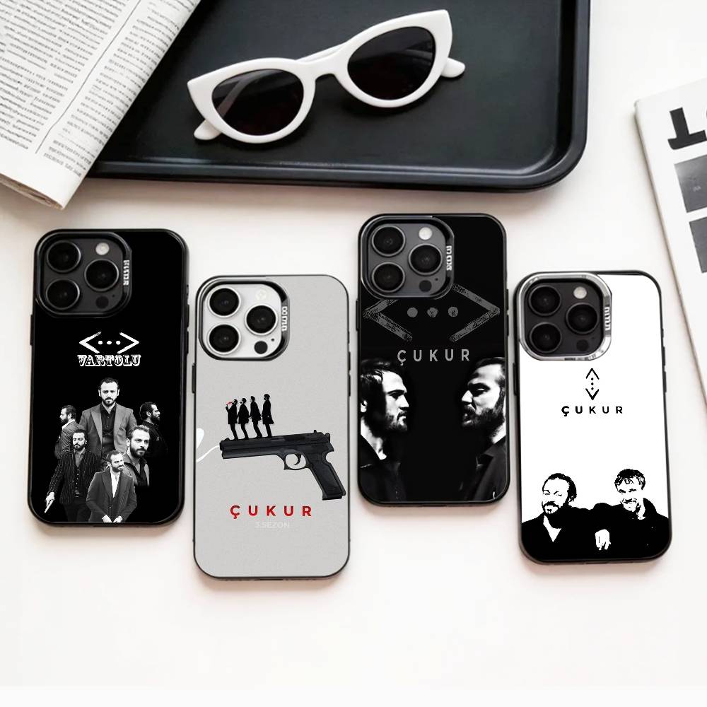 C-Cukur TV Series The Pit Phone Case For iPhone17,16,15,14,13,12,11 Plus,Pro Max Colored Silver Plated Inside Cover
