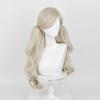 Anime P5 Anne Takamaki Cosplay Wig Light Linen Golden With Double Ponytails Heat Resistant Anime Cosplay Costume Wig + Wig Cap