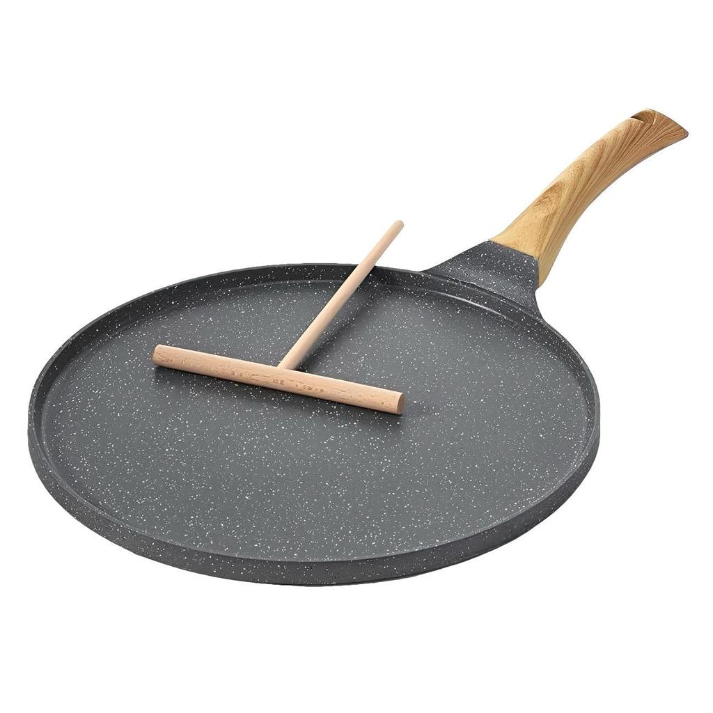 Non-stick Universal Frying Pan for Pizza, Pancakes, Dumplings - Compatible with Gas and Induction Cooktops