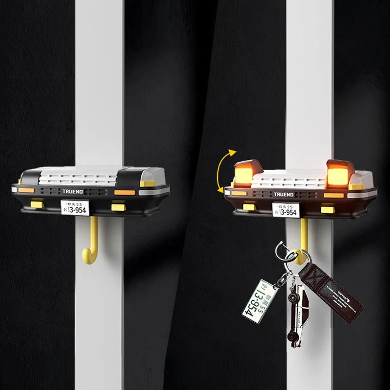 AE86 Car Keychain Hook Decoration Car Open Headlight Wall Mounted Keyhook Gift Car Headlight Keyhook Wall Mounted Door Rear