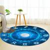 Blue Moon Constellation Round Rug Nonslip Area Rug Office Chair Mat Carpet For Living Room Bedroom Home Decor