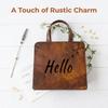 Rustic Wedding Signage Handbag Shaped Metal Hanging Planter Welcome Sign  Farmhouse Decor