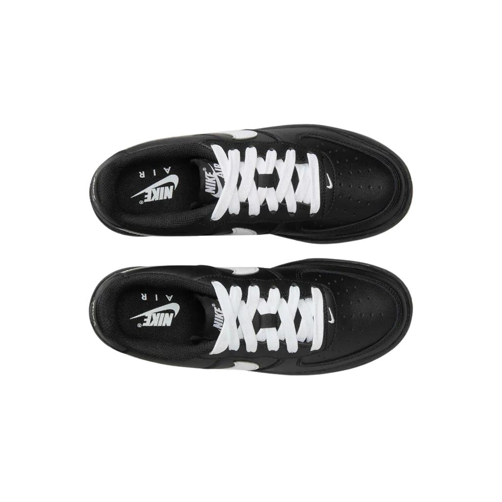 Nike Tênis Infantil Air Force 1 LV8 GS Preto Branco Borracha Marrom Claro IB8845-001