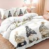 3Pcs Merry Christmas Gnome Theme Duvet Cover Set Fashionable 3D Digital Print With Pillowcases 1 * Comforter + 2 * Shams