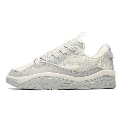 Heiße rutschfeste Low-Top-Sneaker mit dicker Sohle zur Höhensteigerung für Damen Weiß Grau 922238083-1