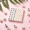 10Pcs 12mm Silicone Beads Letters Golden Black English Alphabet Letter Bead Bpa Free Material for Diy Chew Necklace Teether Toys