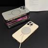 Glossy Tempered Glass Luxury Magnetic Phone Case For IPhone 16 15 14 13 12 11 Pro Max Lens Protect Back Cover For Magsafe