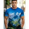 Men Mountain Scenery3D Print Sport Quick-dry Breatha Short-Sleeved T-Shirt Outdoor Street Casual Fashion Harajuku Summer Top