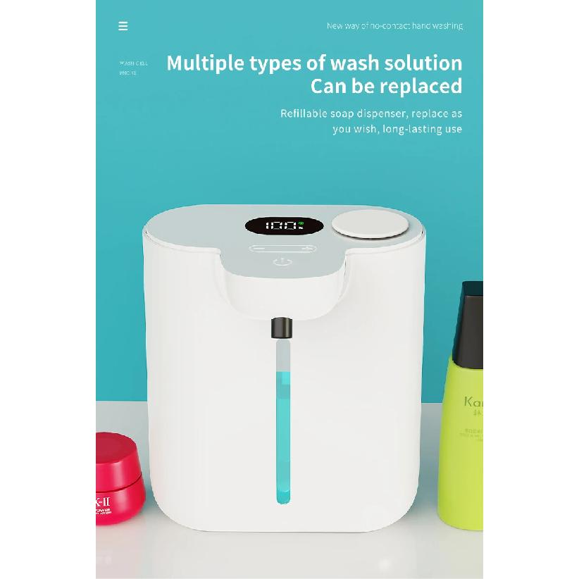 500ML HD Display 9 Levels Adjustable Automatic Smart Sense Soap Dispenser IPX5 Waterproof Rechargeable Hand Dish Washing Machine