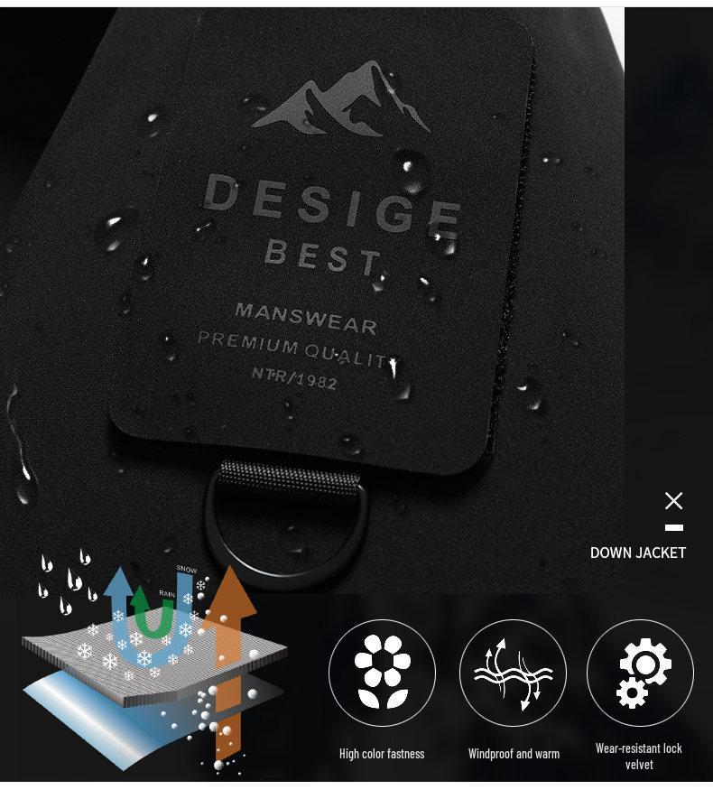 Men's Winter Waterproof Down Jacket: Fashionable, Lightweight, Luxury Outdoor Workwear for Mountaineering & Casual Wear