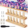 Chunky Yarn Blanket Loom Wooden Knitting Loom Kit Adjustable DIY Throw Blanket Loom for Beginners Chunky Yarn Knitting