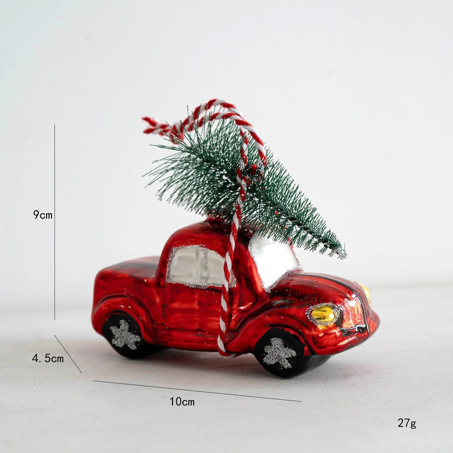 Kerst Gebrandschilderd Glas Beer en Hond Hanger Unieke Vormige Bal Feestdecoratie Cadeau