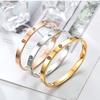 Stainless Steel Bangle for Woman Luxury Quality Jewelry Fashion Woman Crystal Bracelets Not Fade