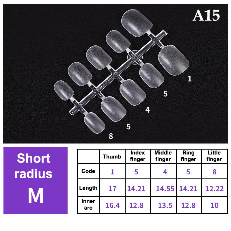 100Pcs/Box False Nails Transparent Press On Nails Coverage False Nails Tips Short Shaped Water Drop Full Sticker For Nails