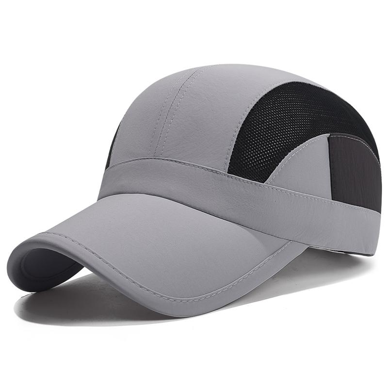 Summer Quick-Dry Baseball Cap Brim Spliced Net Cap Outdoor Sports Sun Hat Cap