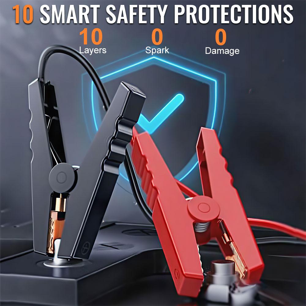 Car Jump Starter Car Battery Starter Air Pump Car Accessories Outdoor Activity Emergency Charger Power Bank Auto Starting Device Emergency Start