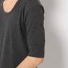Avirex Daily Rib Half Sleeve T-Shirt (Antibacterial, Anti-odor) Men's Size Large, 6143508, Gray, 014