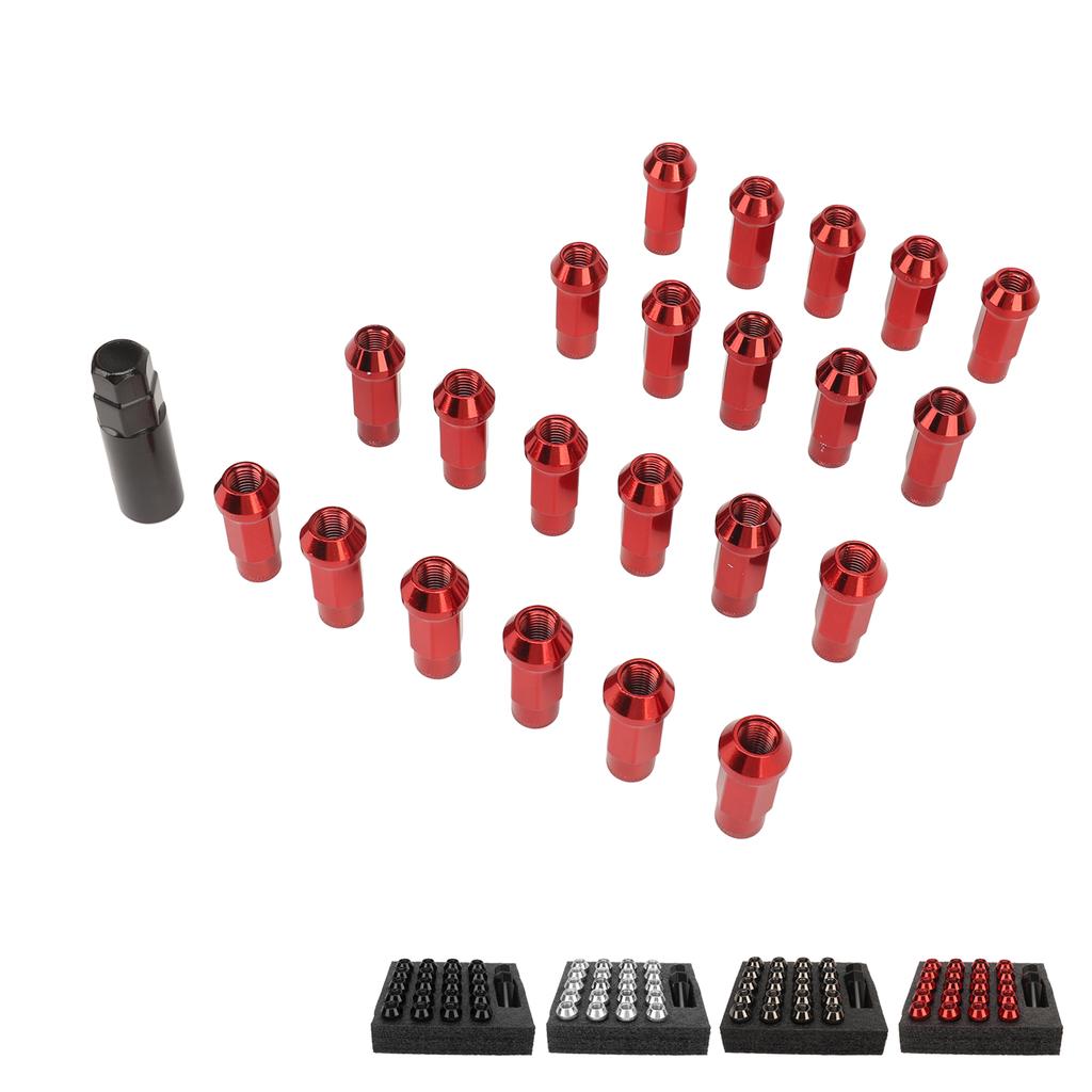 22PCS Tapered Lug Nuts with Nut Sleeve Key Alloy Steel  Forged Lock Nut Replacement for TOY