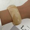 Salircon Vintage Unregelmäßig Breit Klobig Harz Acryl Armreif Armbänder Damen Punk Geometrisch Metallarmband Mode Party Schmuck