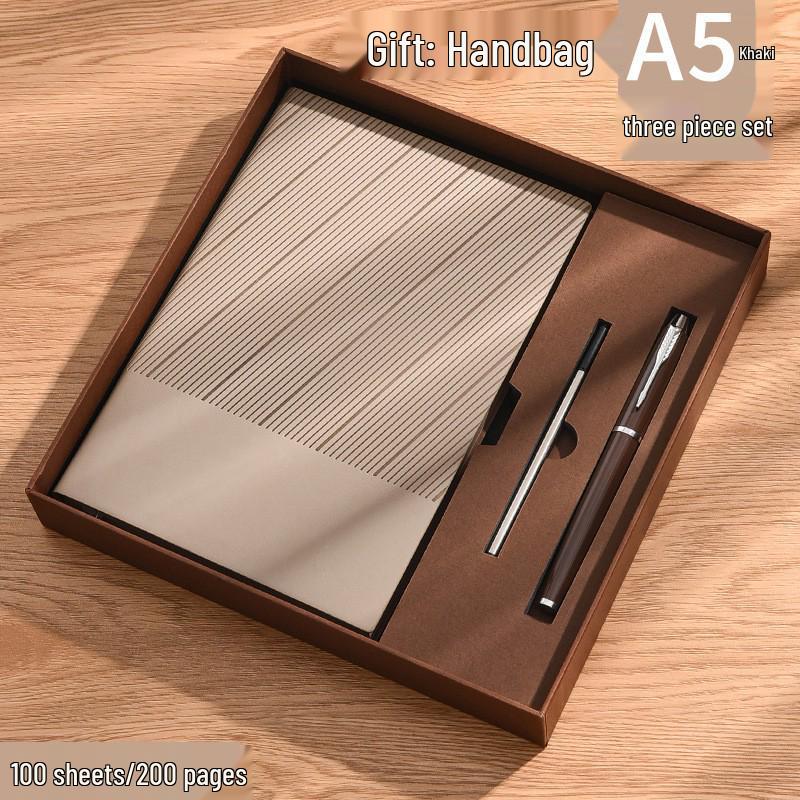 A5 Thickened Custom Leather Notebook: High-Value Business Diary with Optional Logo Printing