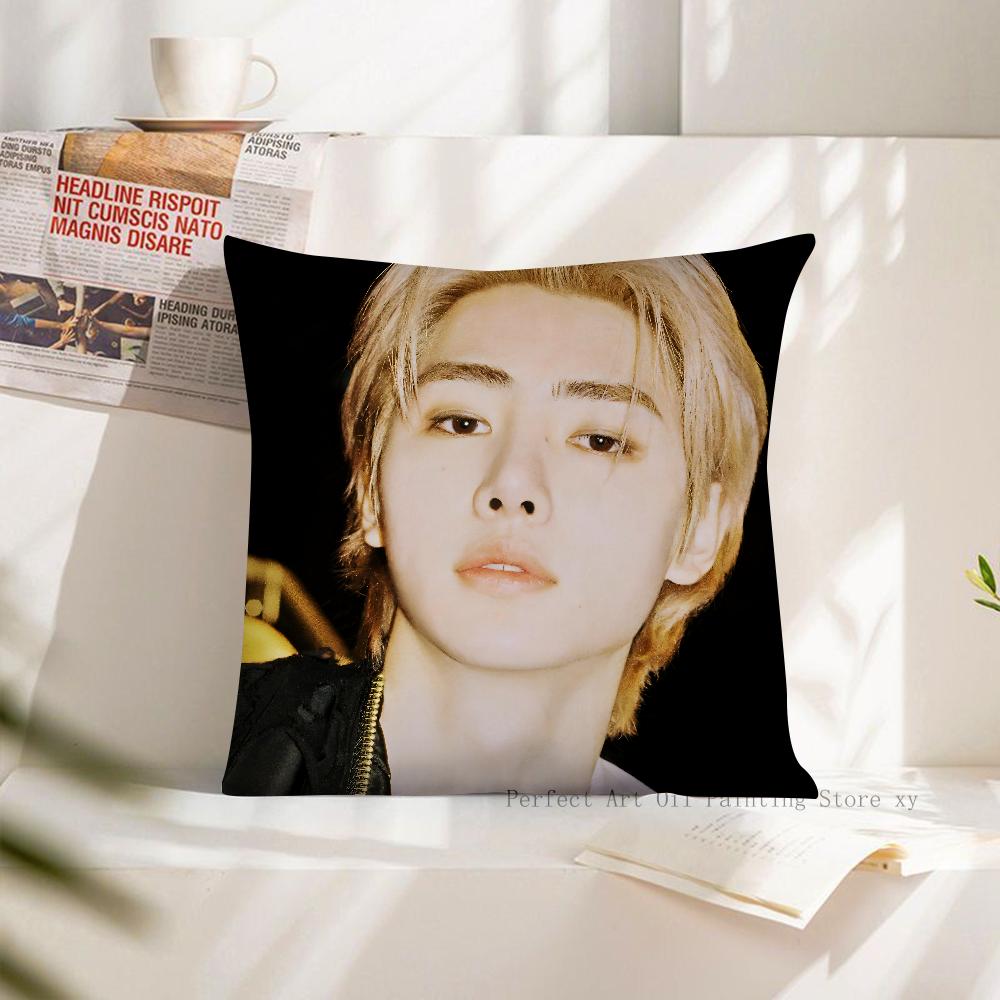 1 Stück KPOP Park Sunghoon Kissenbezug Quadratischer Kissenbezug Schlafzimmer Sofa Raumdekoration Lässig E-ENHYPEN Kissenbezug