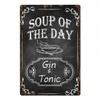 Plaque Metal Tin Signs Drink Gin Tonic Wall Decoration Vintage Art Posters Iron Painting for Man Cave Home Cafe Garden Club Bar