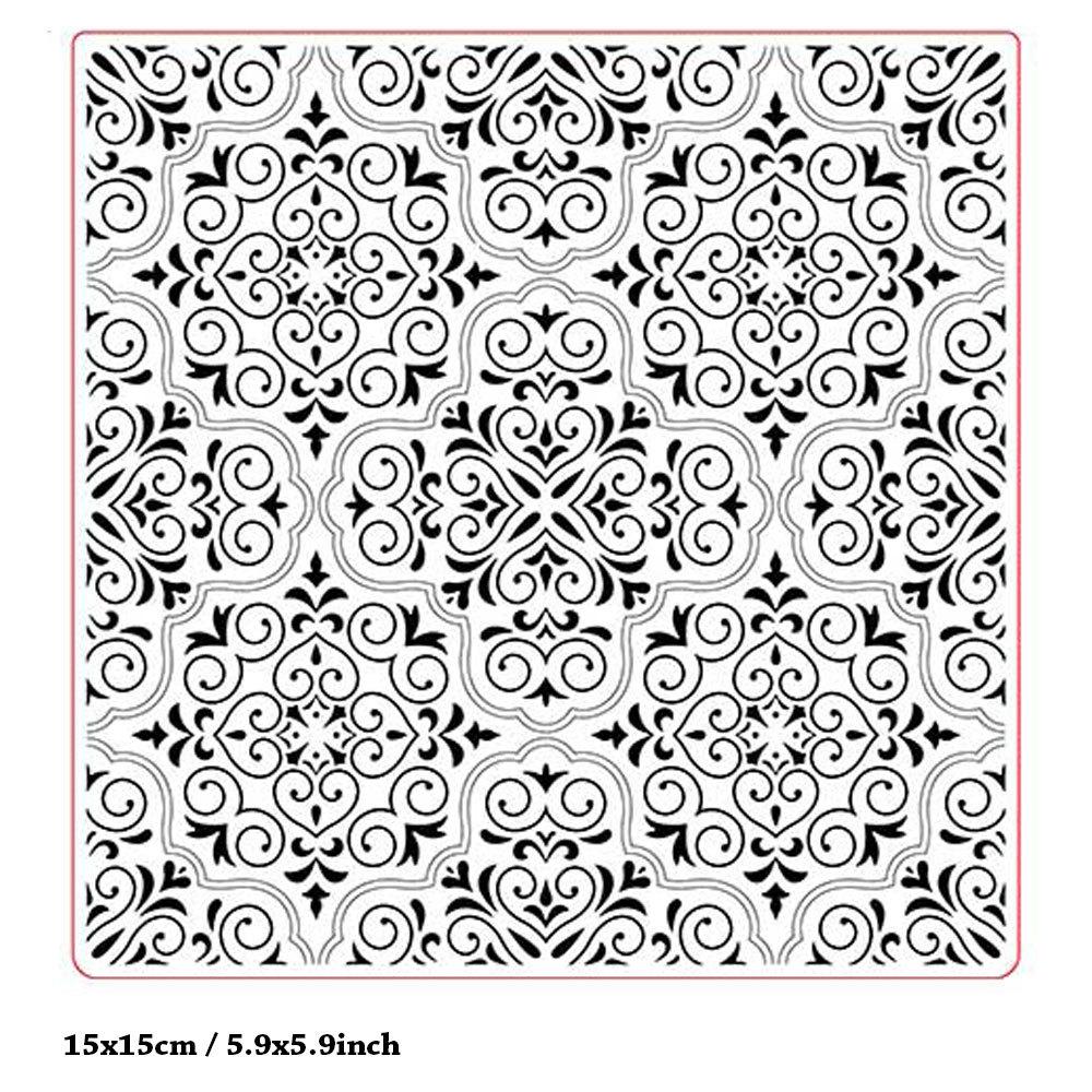 Grid Net Plastic Embossing Folders Template Dies Stencil Flower Lace Line Rattan Heart Frame