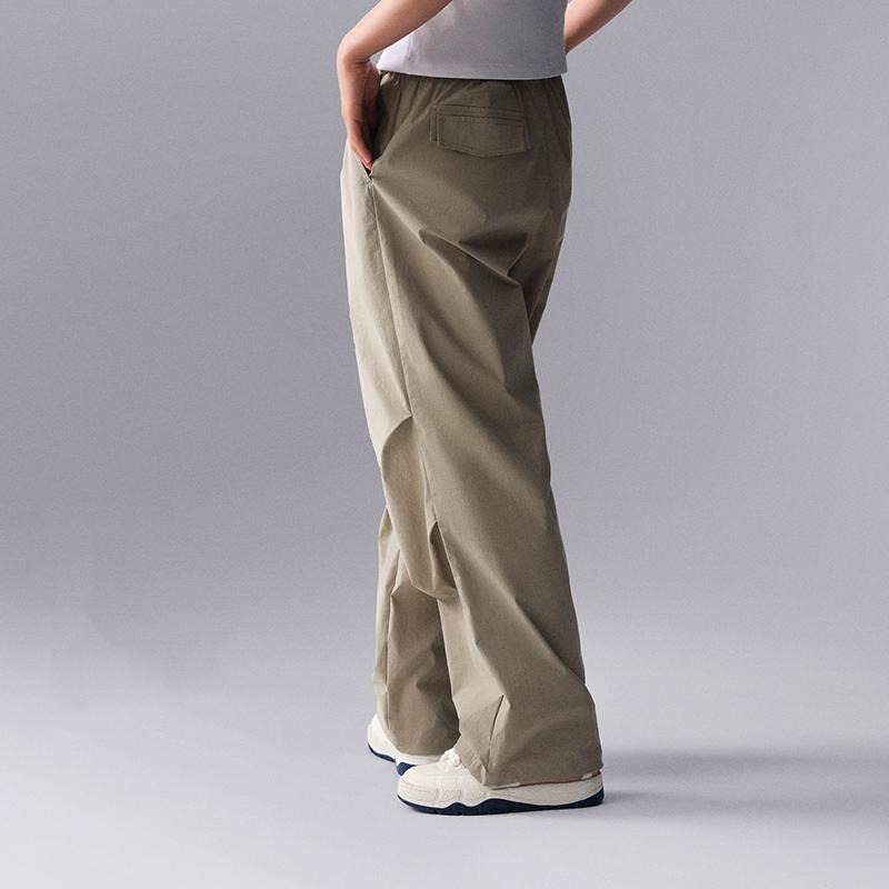 Li Ning CF Playful Attitude Letter Logo Mid Waist Casual Straight Leg Knit Sports Pants Women Pants AYKU628-1