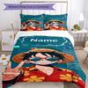 3pcs Custom Name One Piece Bedding Set Duvet Cover Closure Includes 1 Duvet Cover & 2 Pillowcases, Soft and Comfortable for All Seasons.