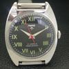 HMT HAND-WINDING VINTAGE INDIAN MENS ROMAN FIGURE BLACK DIAL WATCH A702848-1