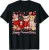 Happy Meowentines Cute Valentine Cat Lovers Girls Women T-Shirt