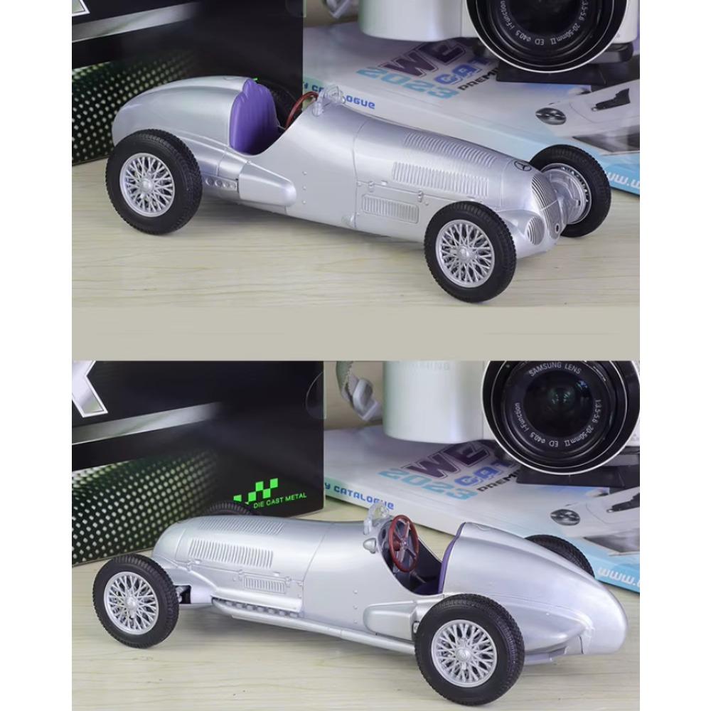 1/24 Mercedes-Benz 1937 W125 High Quality WELLY Diecast Classic Metal Model Car Vintage Car Alloy Toy Car for Kids Collection