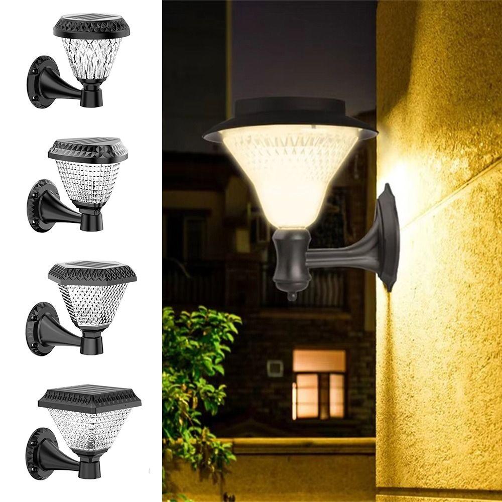 Waterproof LED Solar Wall Lamp LED Lighting Wall Mounted Staircase Light Outdoor Use Solar Powered Garden Landscape Light