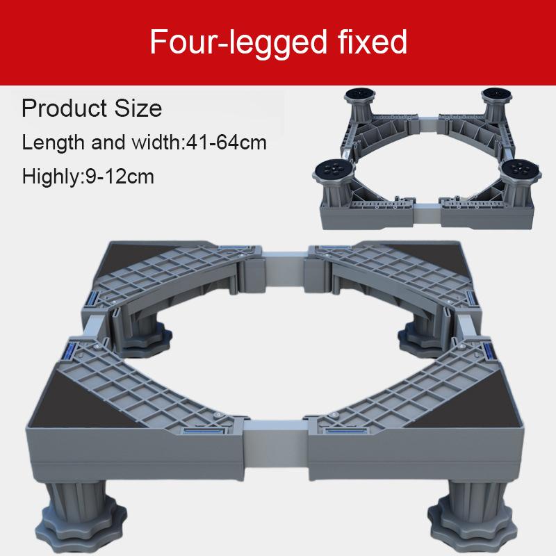 

Universal Mobile washing machine Holder refrigerator stand 4 strong feet mobile washing machine base with brake wheel load 500kg