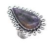 Amethyst Natural Gemstone Antique Silver Ring US Size-8.25 R 5050