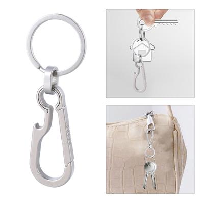 Heavy Duty Keychain Carabiner Bottles Opener Titaniums Carabiner Clip AntiLost Keyring Clip for Camping Hikings Daily