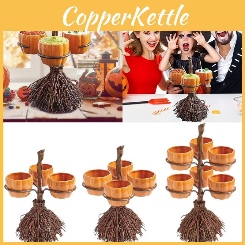 Unique Resin Pumpkin Cup And Broom Decorative Pieces For Halloween Festivities And Gift Giving