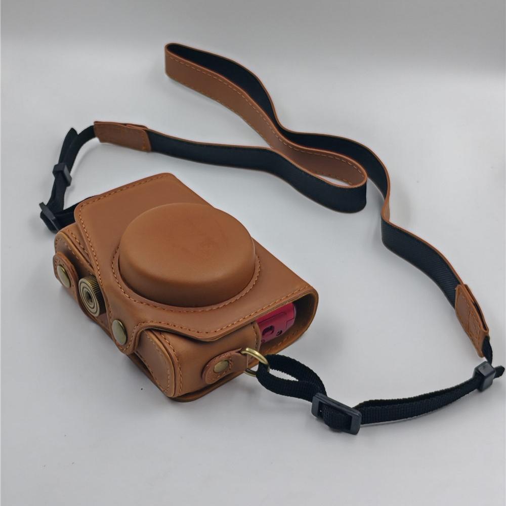 SX740HS PU Leder Kameratasche Etui Für Canon SX740 HS SX730 SX730HS SX720 SX720HS Ganzkörperabdeckung Mit Riemen