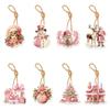 New 16pcs Christmas Tree Pendant Gift Hanging Decoration Santa Claus Hanging DIY Handmade Pendants Home Decor
