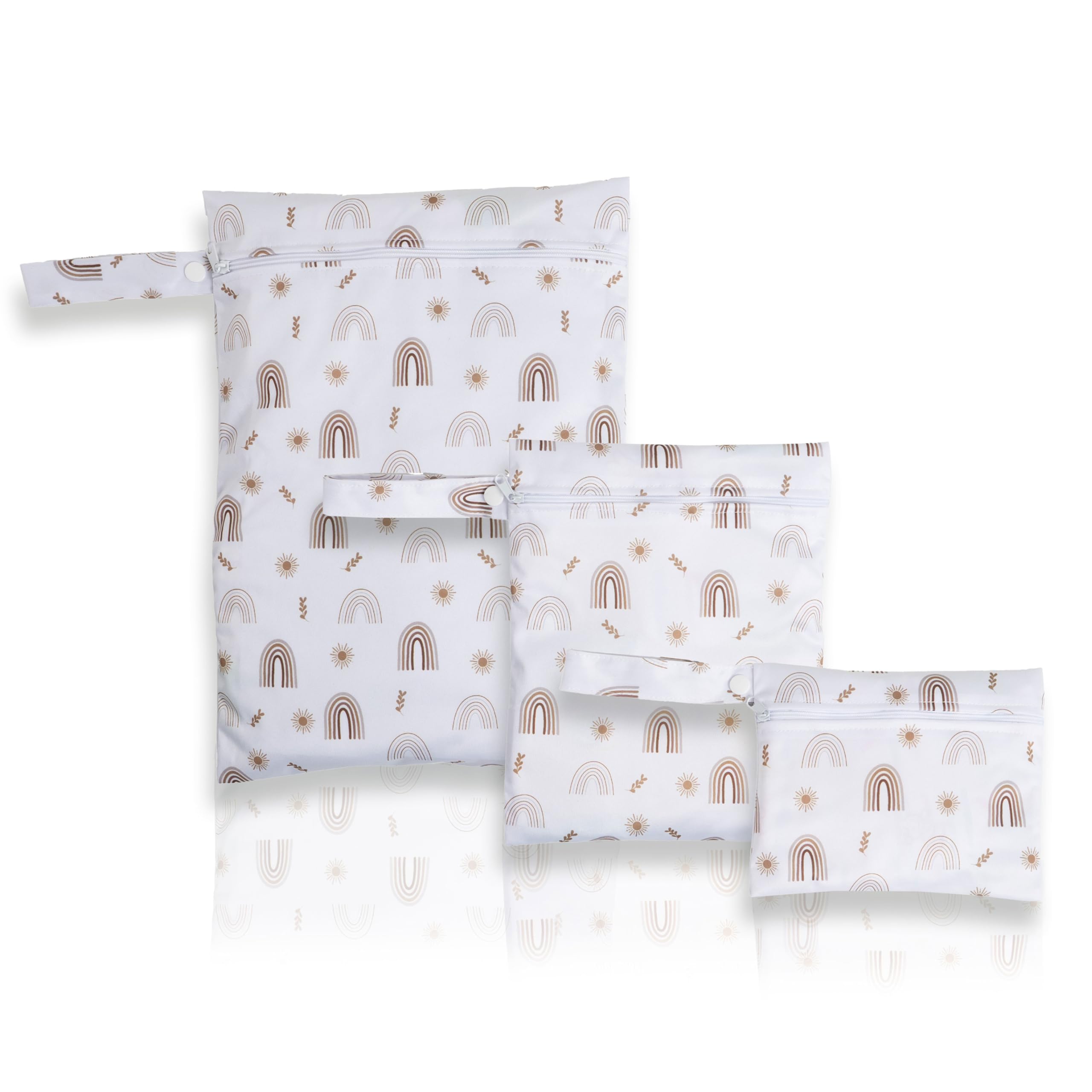 

Waterproof Diaper Pouch Set for and Kindergarten [plunmoln] (3-Piece Set), Multi-Purpose, Travel, Yoga, Gym, Sports, Daycare, (Rainbow)