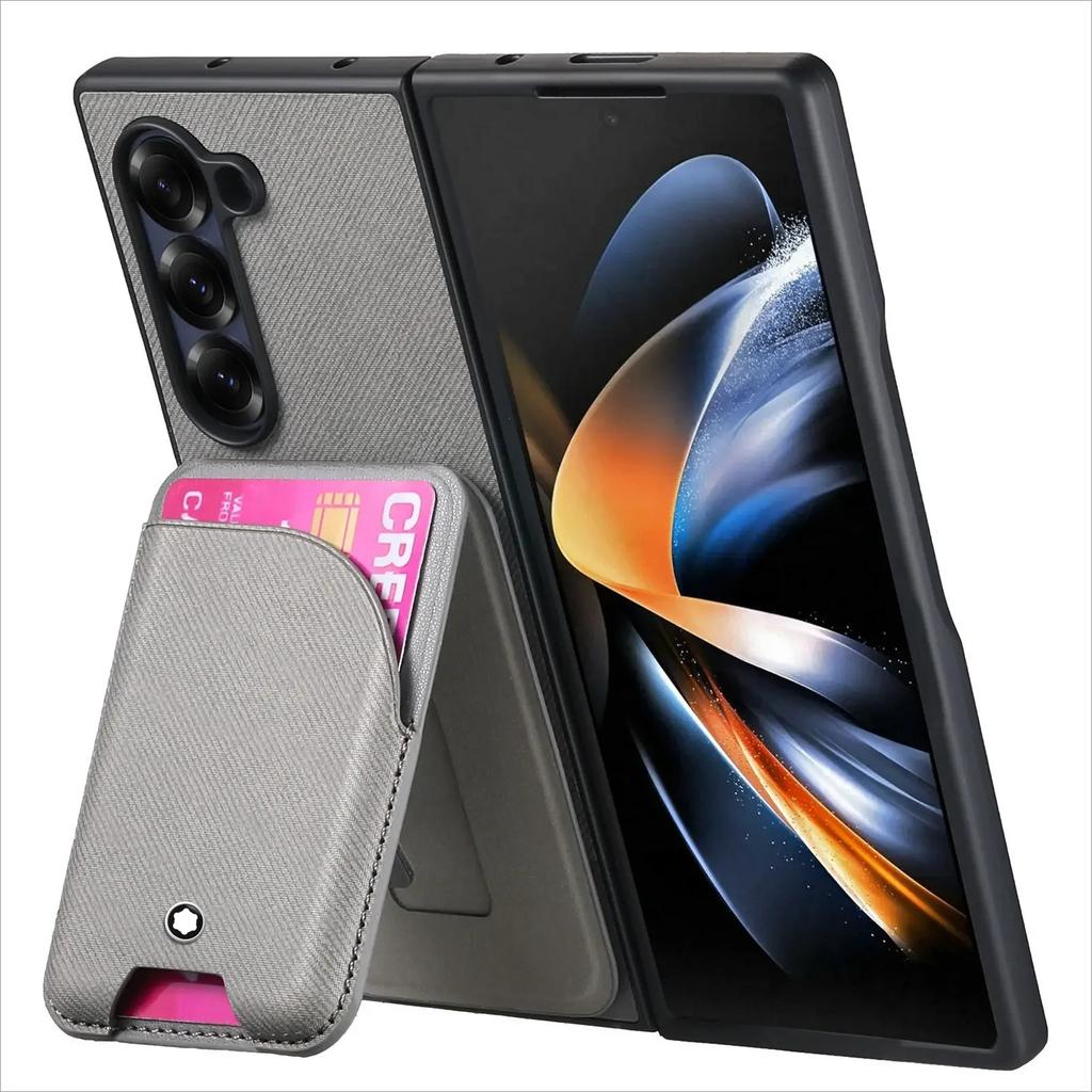 High-end Busine Sle 2 in 1 Detachable Magnetic Wallet with Card Holder Phone Case for Samsung Galaxy Z Fold 7 6 5 4 3 Back Cover