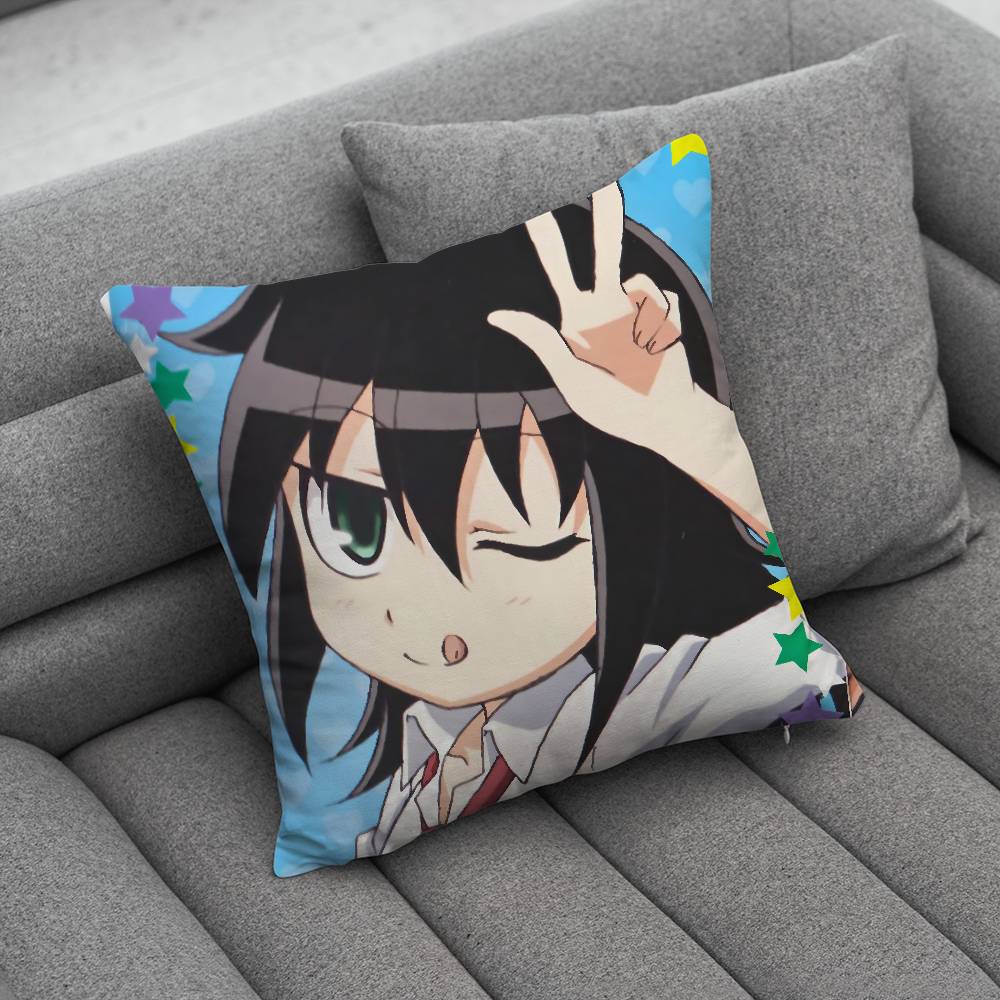 TTomoko WWatamote Kuroki Pillow Case Pillowcase Home Sofa Cushions Car Cushions Pillowcover Office Pillowshell Pillow