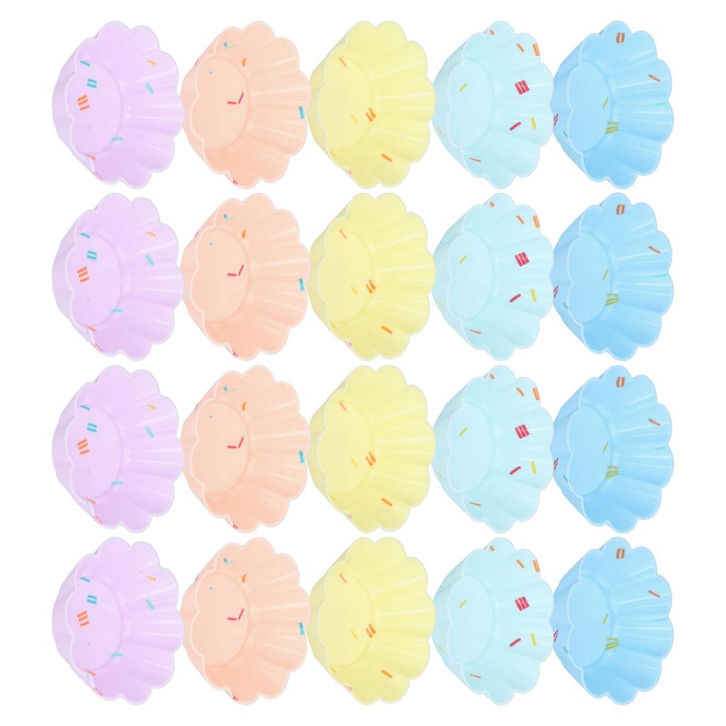 20Pcs Small Cake Cup Baking Mold Reusable Easy Clean Silicone   Cupcake Holders