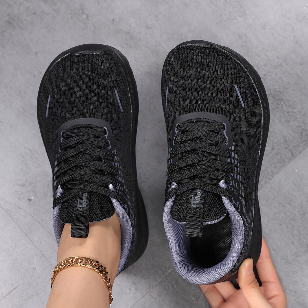 

TUINANLE Мужские Женские Обувь Босиком Широкий Носок Искусственные Кроссовки Повседневная Уличная Обувь на Шнуровке для Ходьбы 38 чёрный