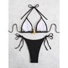 Vintage Beach Vacation Swimsuit Sexy Bikini Split Swimsuit Women Fashion Triangle Swimsuit Fine Stitching In A Variety of Colors Beachwear