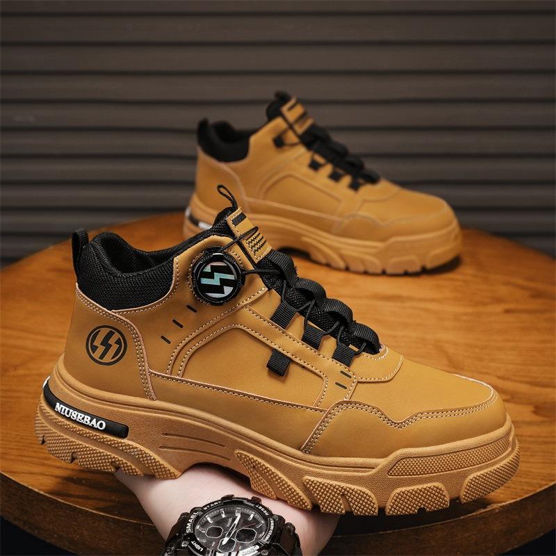 2025 autumn middle help men's shoes trend versatile men's boots outdoor men's shoes one pedal fashion shoes youth casual shoes